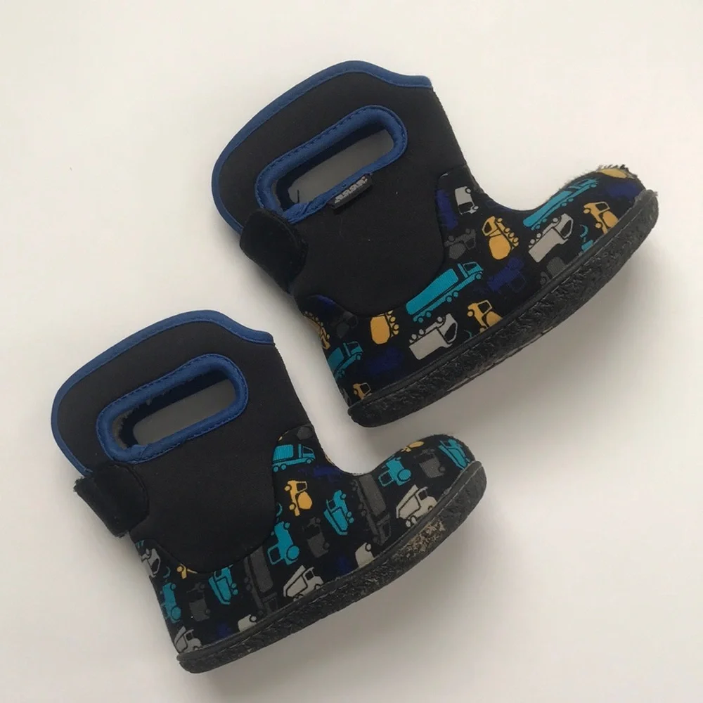 Baby Bogs Construction Trucks Boots (size 6)